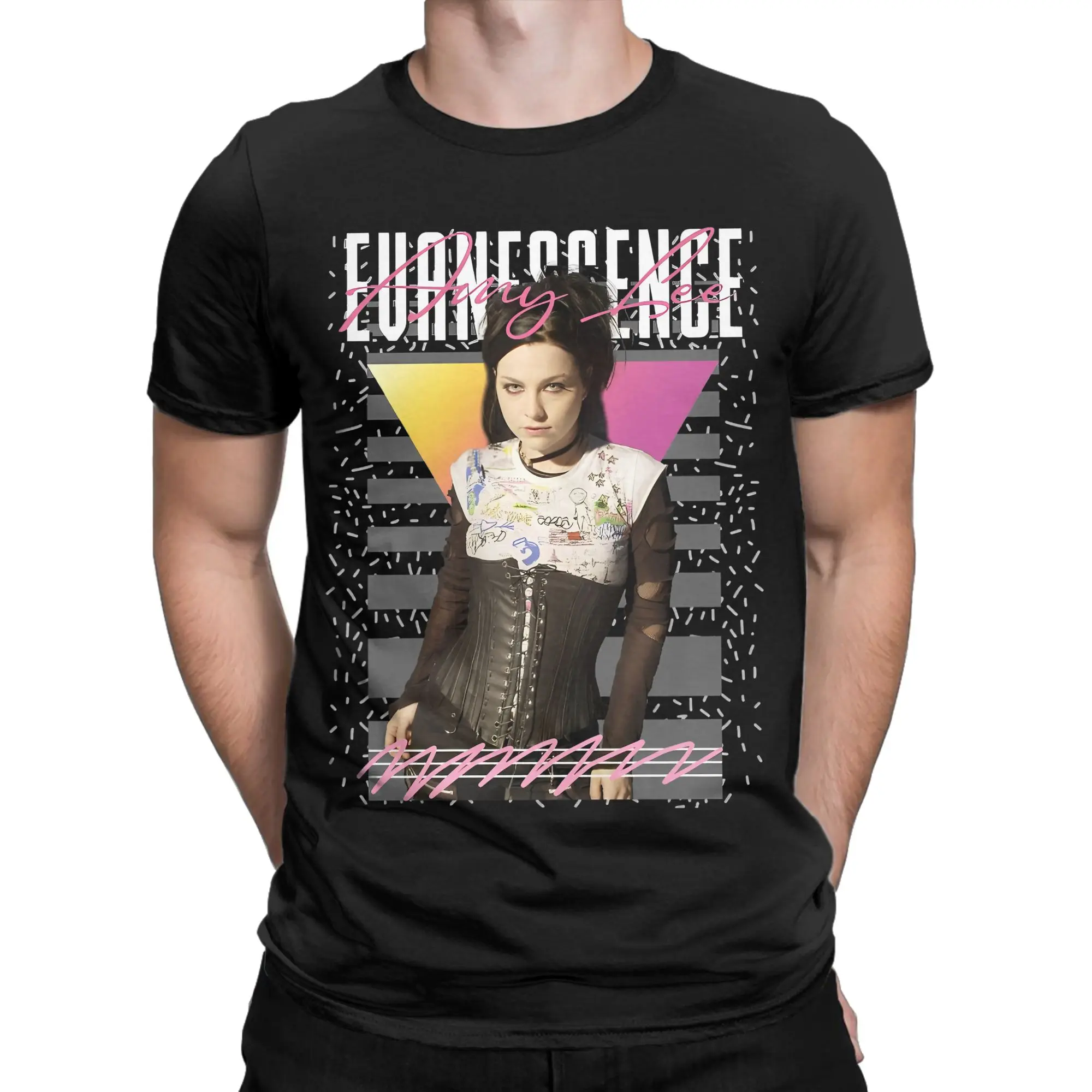 Evanescences Frozen Notes and Crimson Eyes T Shirts Pure Cotton Hipster T-Shirt Crew Neck  Tees Short Sleeve Clothing Plus Size