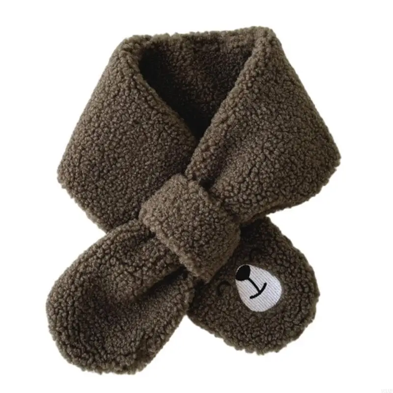 MUFFLER ยาว 95AE สำหรับเด็กที่มีการออกแบบที่น่ารัก, Cartoon Bear Planight carf Neckerchief นุ่มสำหรับกิจกรรมกลางแจ้ง