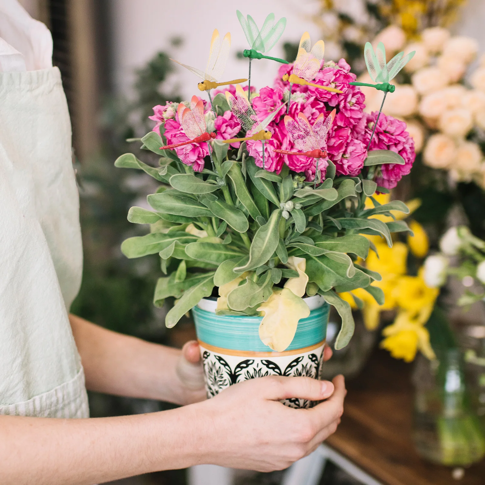 

16 Pcs Simulated Dragonfly Decoration Fake Garden for outside Artificial Plants Outdoor Household Dragonflies Pvc