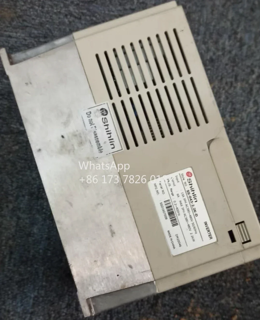 Convertidor usado de 2,2 kw, ss-043-2.2 K-D, paquete de funciones