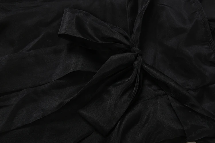 Weird Puss Quastenkleid für Damen, tief ausgeschnittenes, ärmelloses, figurbetontes Kleid mit Falten, einfarbig, Sommermode, für Abschlussball, Party, klassisch, schlicht, schick, Mini-Bodycon – Detail 9