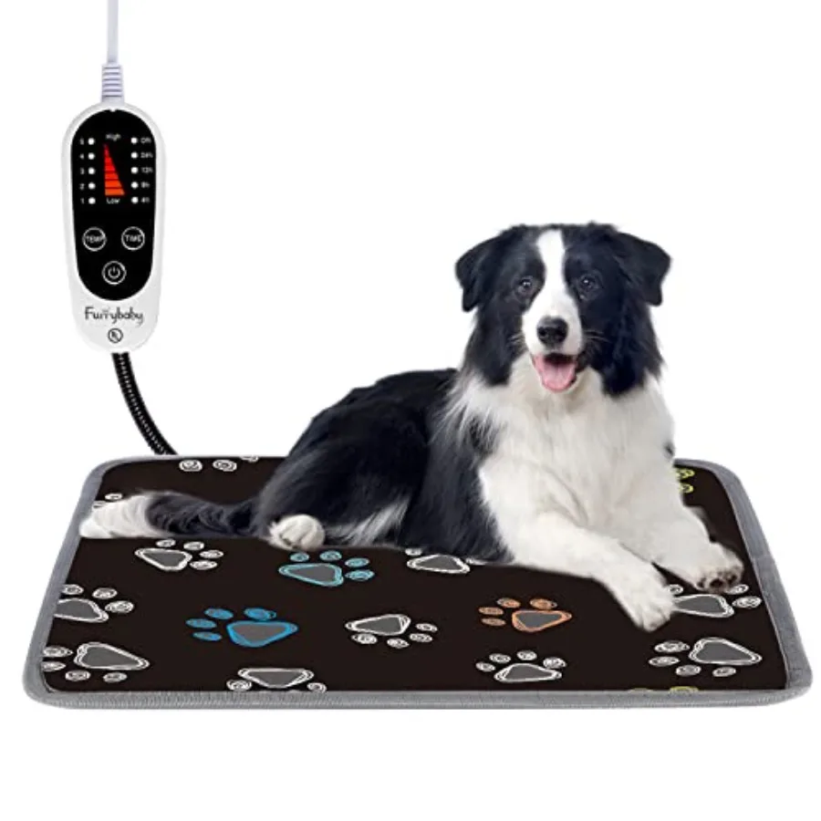 

Pet Heating Pad Waterproof Dog Heating Pad Mat for Cat with Durable Anti-Bite Tube Indoor for Puppies Dogs Cats in Temp Adjusta