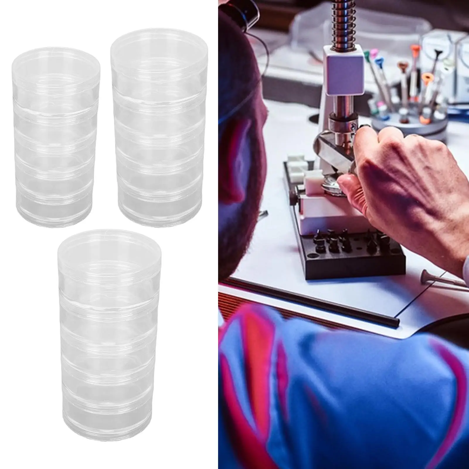 Watch Components Organizer Stackable Box Five Layers Parts Holder Plastic Storage Case for Professional Watchmaking Kit