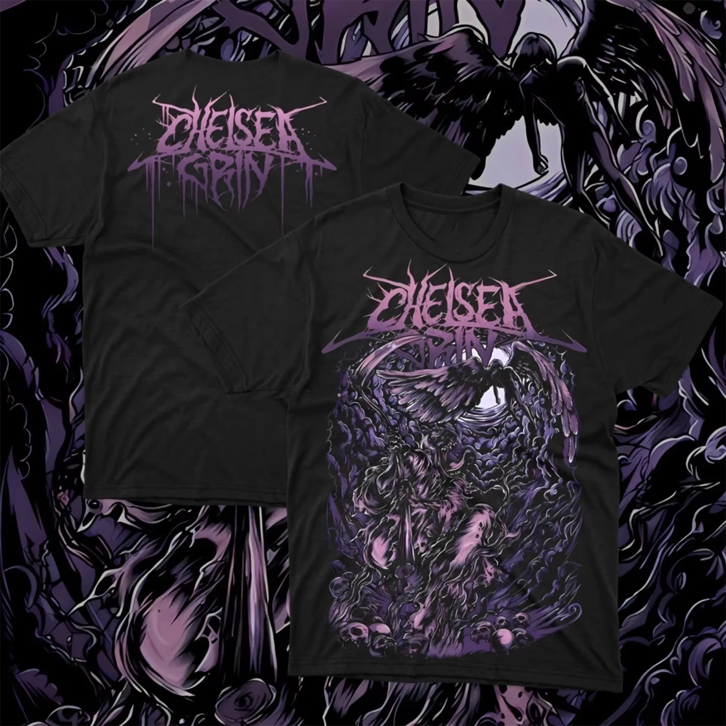 Classic Chelsea Grin Deathcore Band Dark Rock European-style T-Shirt Cotton Graphic Tee Men Women Summer Streetwear