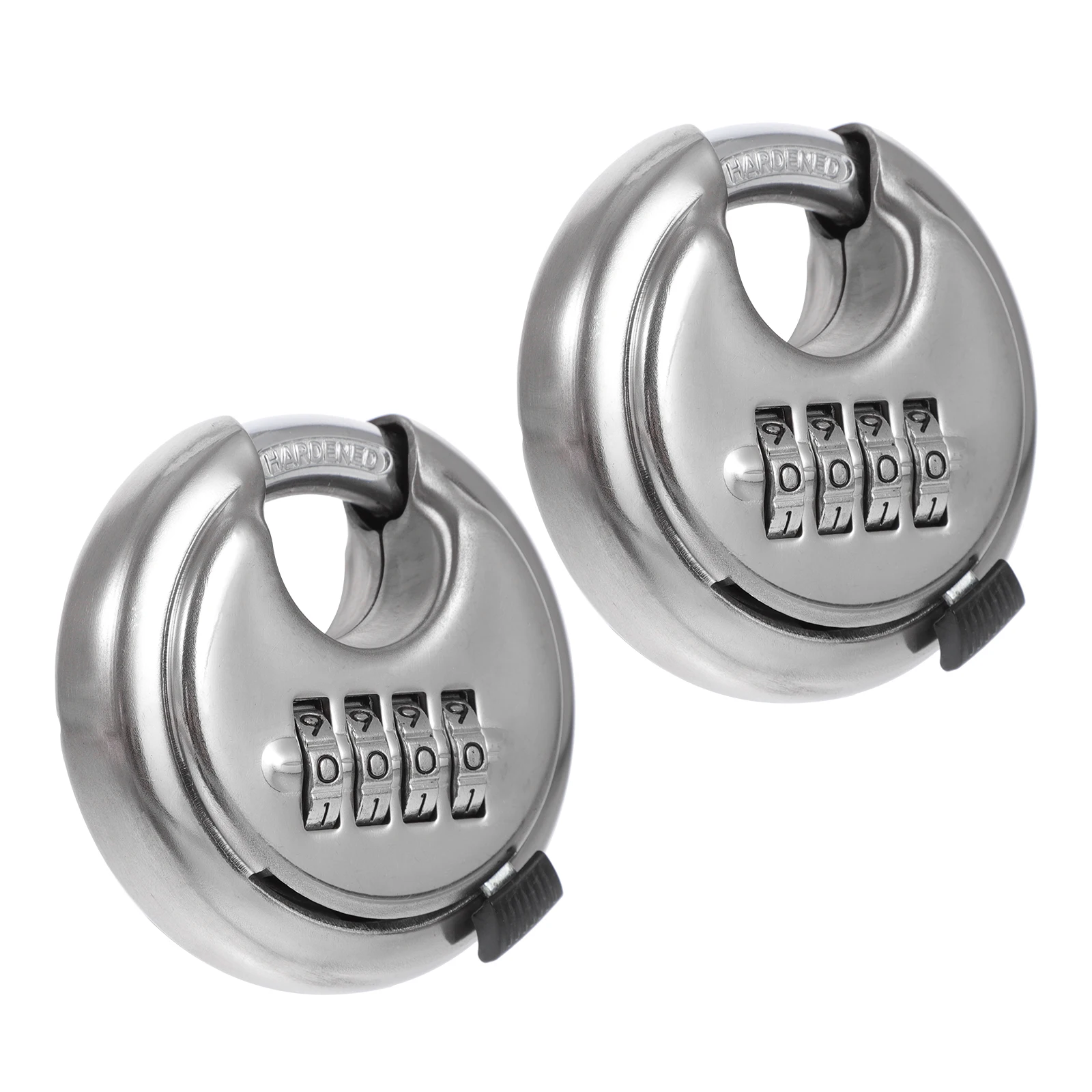 

2 Pcs Door Lock Four- Password Padlock Locks with Code Combination Storage Zinc Alloy Silver