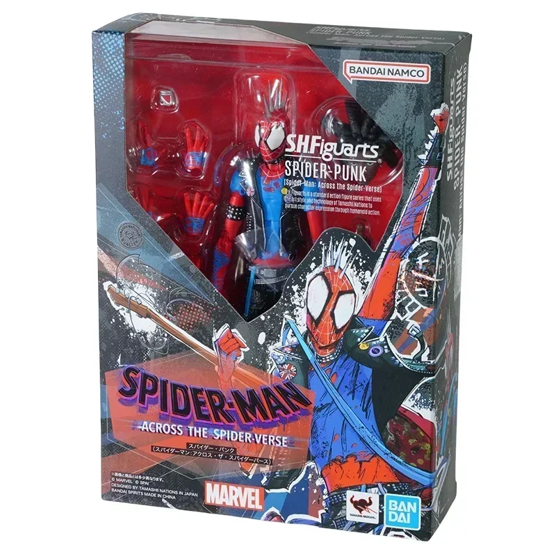 In Stock Original Bandai S.H.Figuarts SHF SPIDER-MAN PUNK ACROSS THE SPIDER-VERSE Anime Action Figure Model Collectible Toy Gift