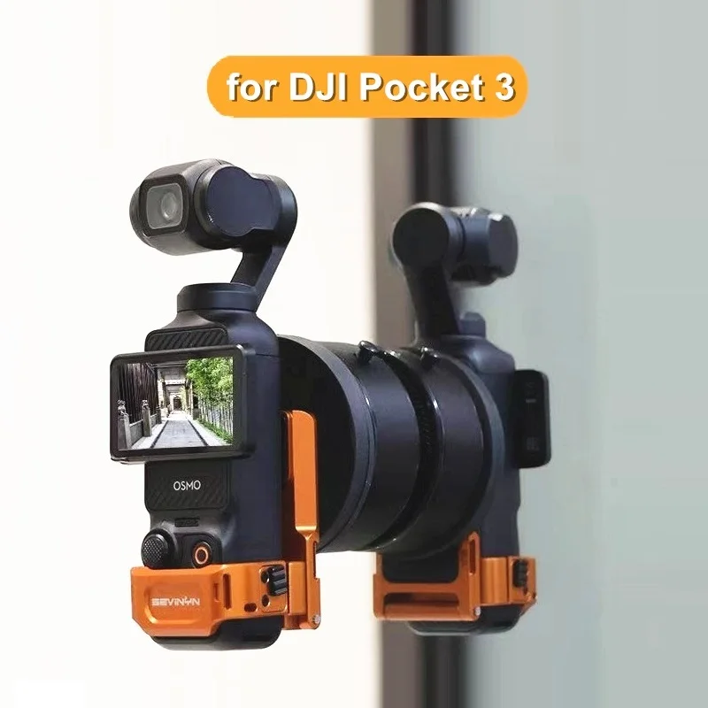For DJI OSMO POCKET 3 Protection Frame Aluminum Extend Adapter Quick Release Cold Shoe Mount Housing Shell POCKET3 Accessories