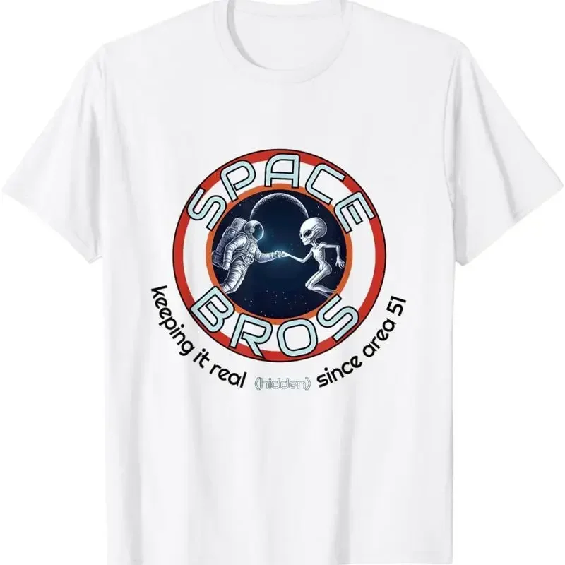 Space Bros Astronaut Alien Friendship or T Shirt