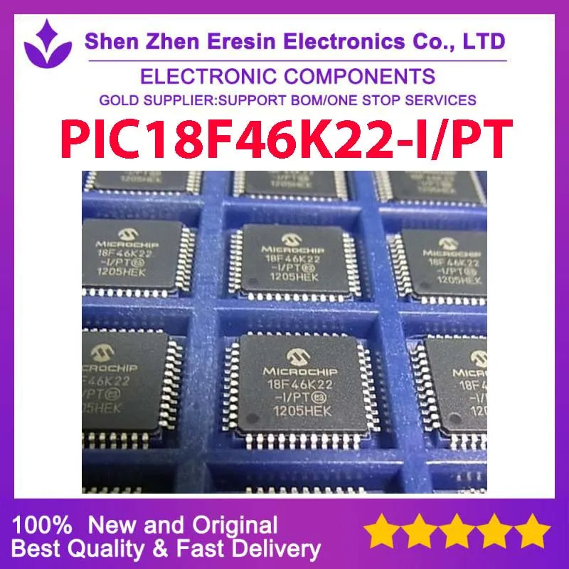 Free shipping   5PCS/LOT PIC18F46K22-I/PT TQFP44 New and original