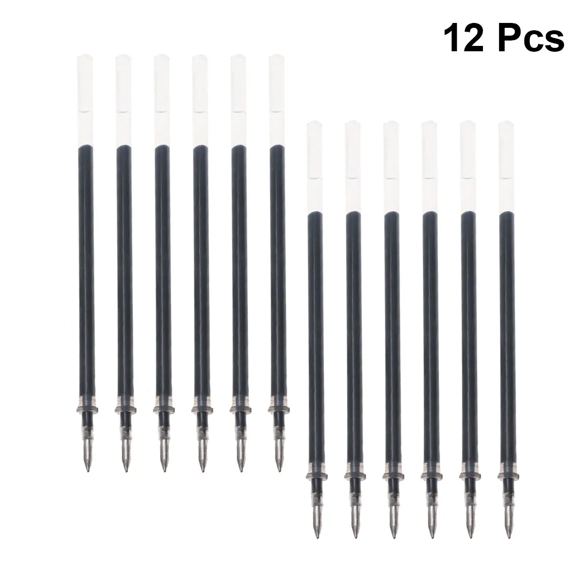 

12Pcs Black Gel Ink Pen Refills 0.7mm Acid-Free Smooth Ink for Crafting Doodling Scrapbooking Writing Journals Notes