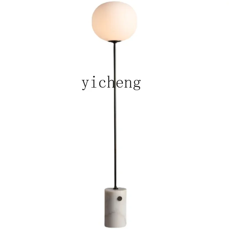

Nordic Living Room Bedroom Brass Marble Floor Lamp Soft Mounted Vertical Table Lamp
