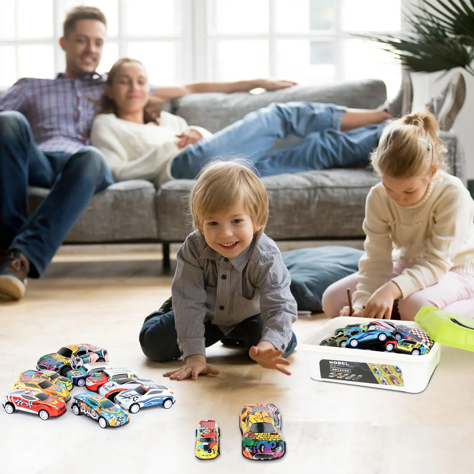 Car Set, Cars Toy, 21 Pieces Children's Car Toy, Car Toy, Mini Car Set, Toy Car Wind-Up Cars, Models Game for Children Boys