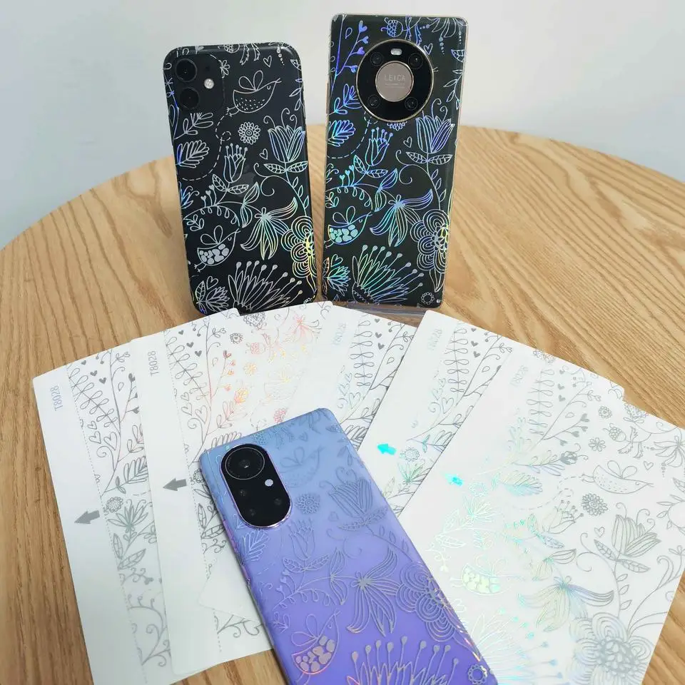 VORMIR 50pcs Transparent Laser Phone Back Skin Sticker Rear Micas Print Decorative Film DIY For Screen Protector Cutting Machine