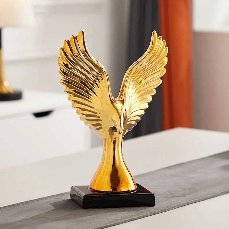 

Luxury Ceramic Vase Figurine Home Decor for Living Room Entryway Modern Art Ornament Housewarming