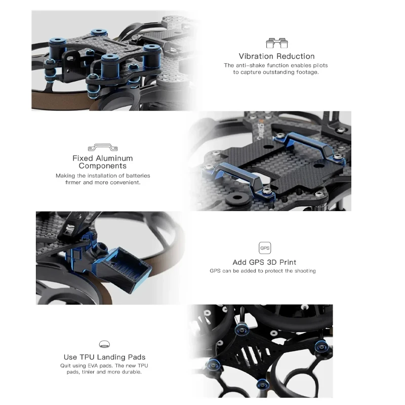 

GEPRC Cinelog25 V2 GEP-CL25 V2 Frame 2.5 Inch Parts Propeller Accessory Base Quadcopter FPV Freestyle RC Racing Drone