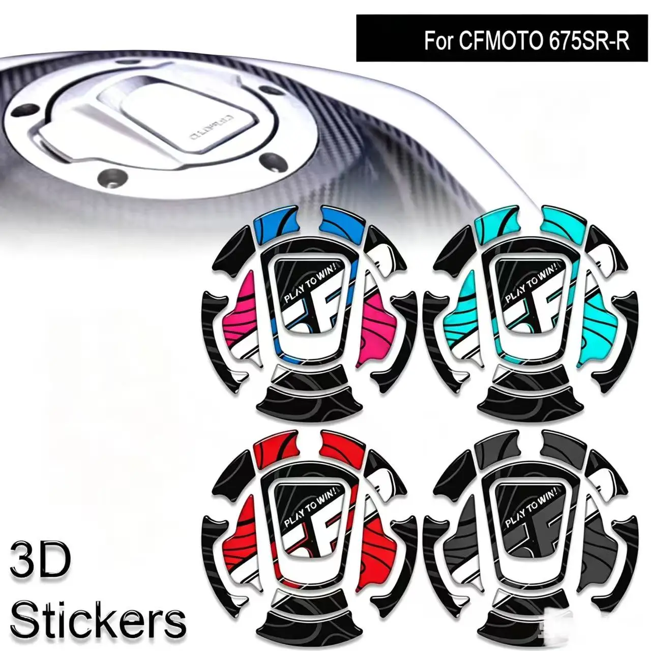 Motorcycle Accessories For CFMOTO 675SR-R 675SRR Tank Pad Side Grips Gas Fuel Oil Knee Decals 2024 2025Tank Pad Protector Sticke