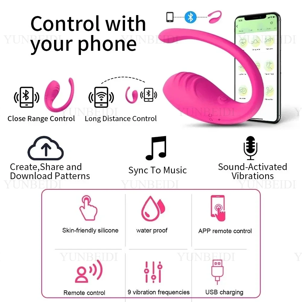 APP Remote Control Egg-shaking Device Female Penis Vibrator Vaginal 10-speed G-spot Dual-stimulation Massager Wearable Sex Toy view 5
