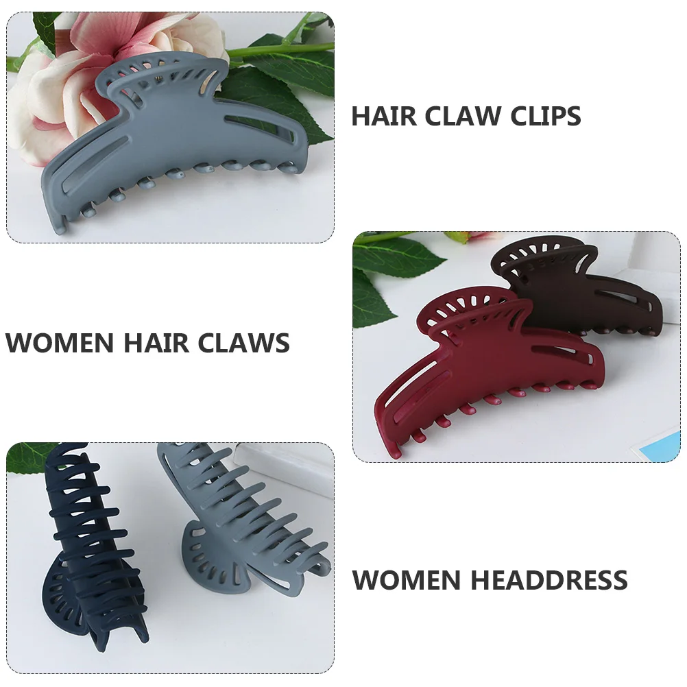 

6pcs Hair Claw Clips Durable Plastic Women Headdress Hairpins Accessories Thick Thin Curly Straight Hair Styling Everyday Use