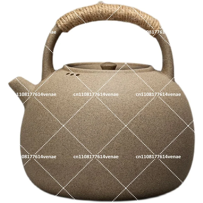 Handmade Rough Pottery Teapot Kettle Heat-Resistant Ceramic Tea Infuser
