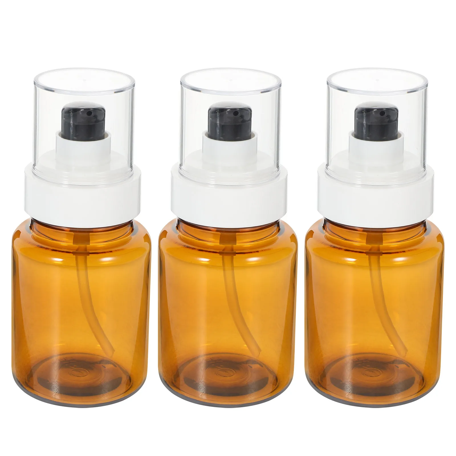 

3 Pcs Brown Essence Bottles Refillable Empty Pump Portable Shampoo Cream Dispenser Eco Friendly Cosmetics Oil Flaschen Travel