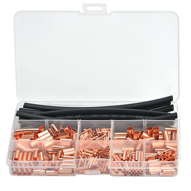 Copper GT Small Copper Tube Connecting Tube Wire Connector Terminal Connector Set Box