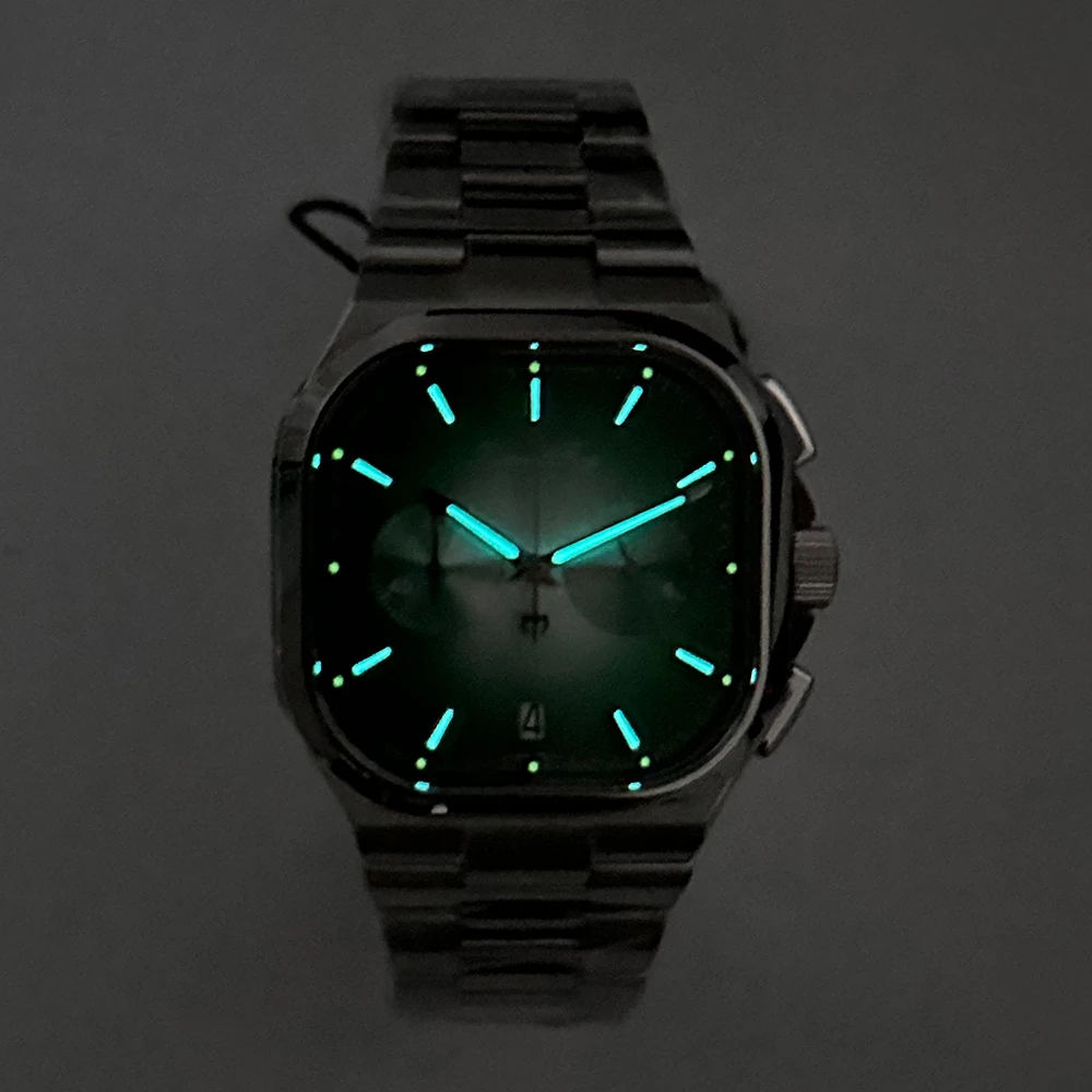 Orologio cronografo da uomo tattico rana Orologio da polso al quarzo Panda Orologi quadrati 10ATM Impermeabile BGW-9 Zaffiro luminoso VK64