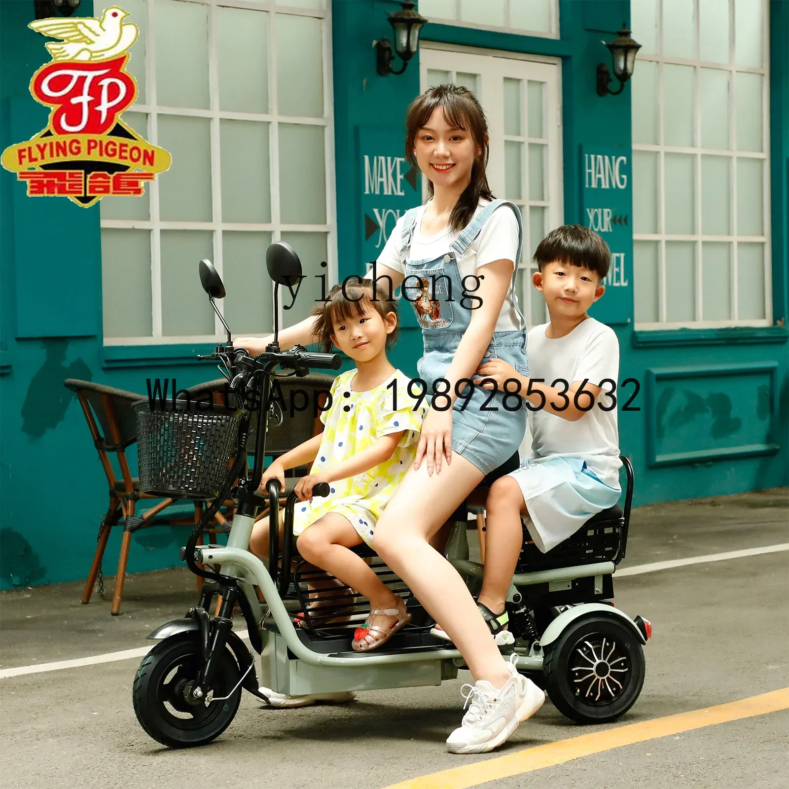 AB  flying pigeon electric tricycle household small folding the elderly leisure transport battery car