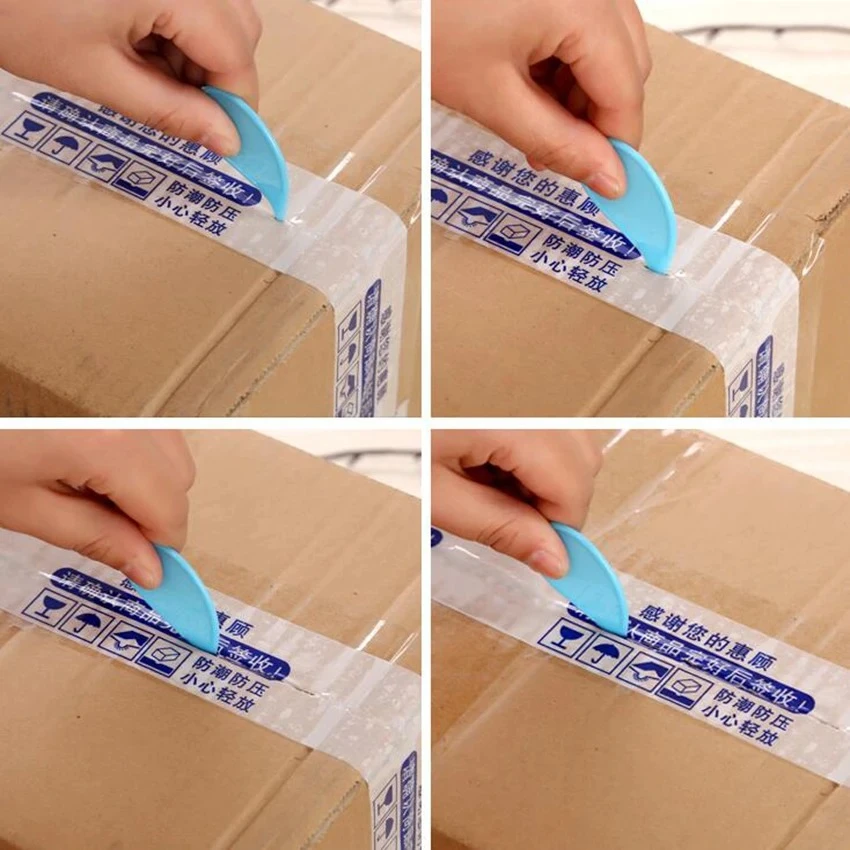 10PCS Mini Portable Express Box Plastic Unpacking Tools Paper Cutter Letter Opener Pocket Multi Knife Home Office Multi-tool