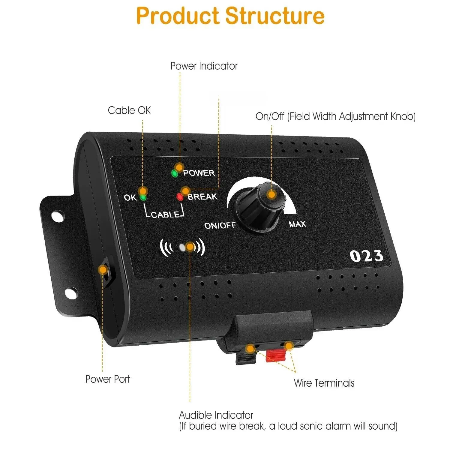 Pet Dog Electric Fence Waterproof Safety Training Electric shock Sound Dogs Collar Dog Supplies Dog Fence Containment System