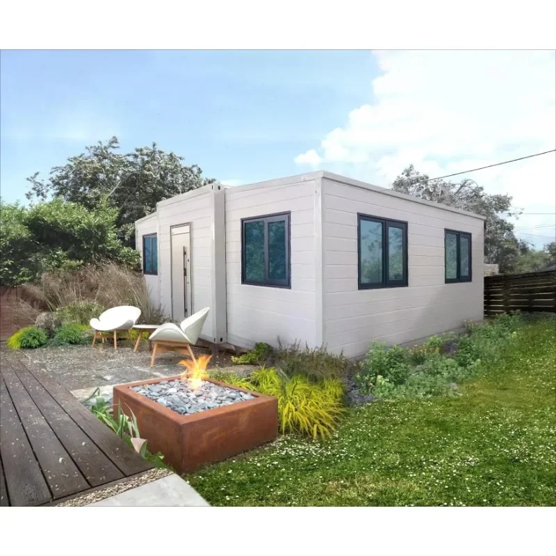 Prefab Tiny Homes 20ft 40ft Container House Garden Back Yard 2 3 Bedrooms Modern Expandable Prefab Home Cheap Mobile Homes