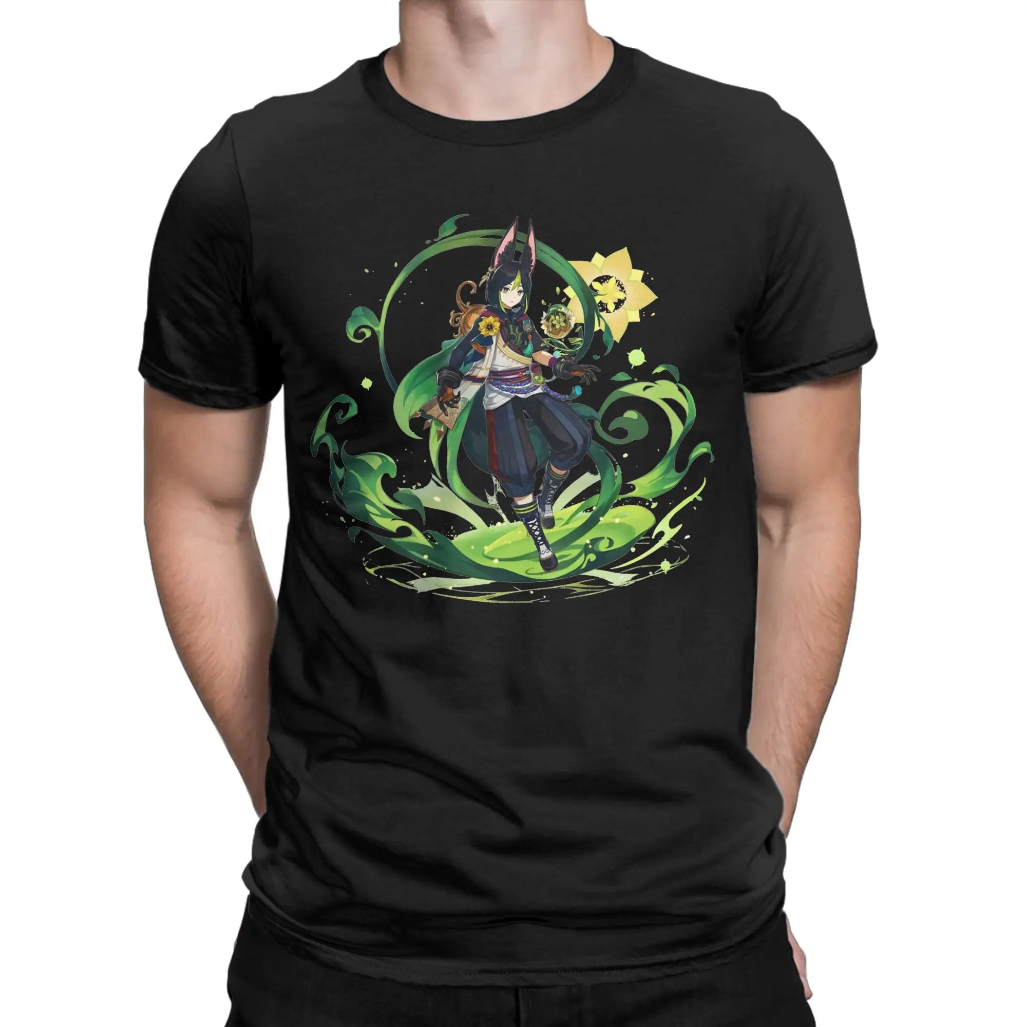 Tighnari Genshin Impact T-Shirt for Men Women  Casual 100% Cotton Tee Shirt Crewneck Short Sleeve T Shirt Gift Idea Clothing