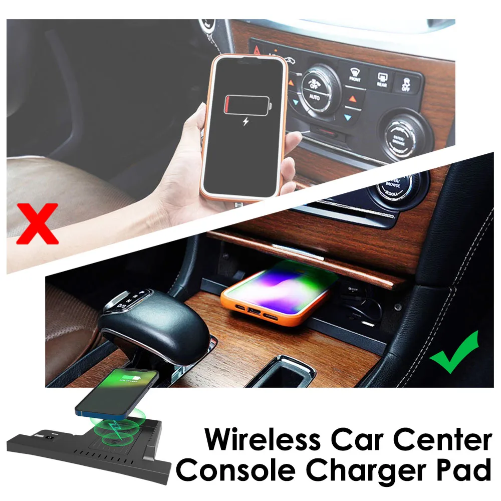 Wireless Charger For Chrysler 300 2011-2023 Wireless Charging Pad Center Console Organizer for Chrysler 300C 300X