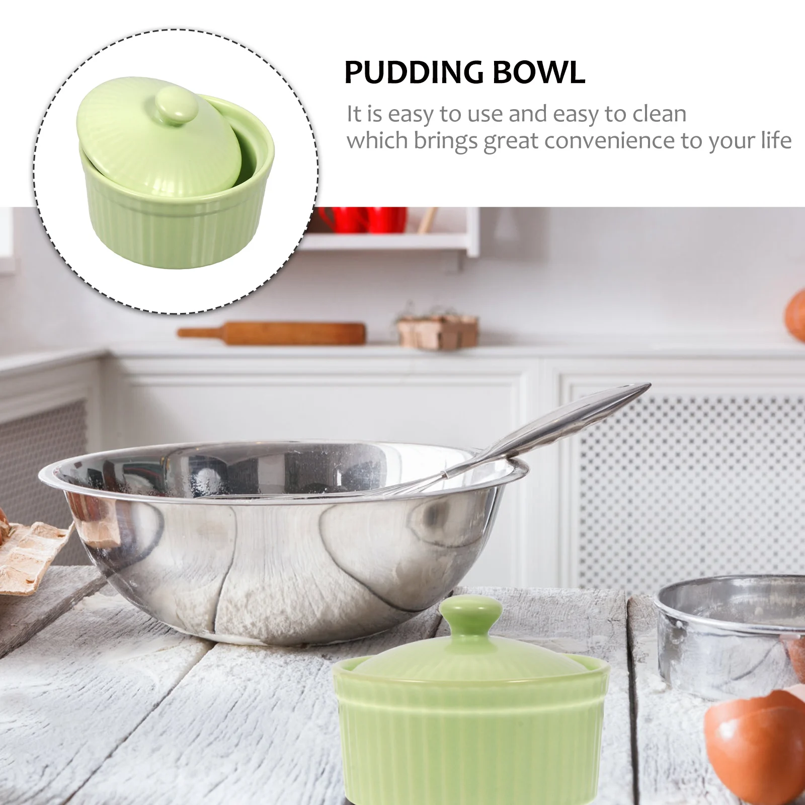 

Multipurpose Bowl Pudding Baking Dish Dessert Fruit Serving Bowls Ceramic Salad