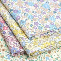 145x50cm 60S Cotton Poplin Printed Fabric Plant Flowers Handmade DIY Cotton Fabric Children's Dresses Pajama Set Clothing Fabric