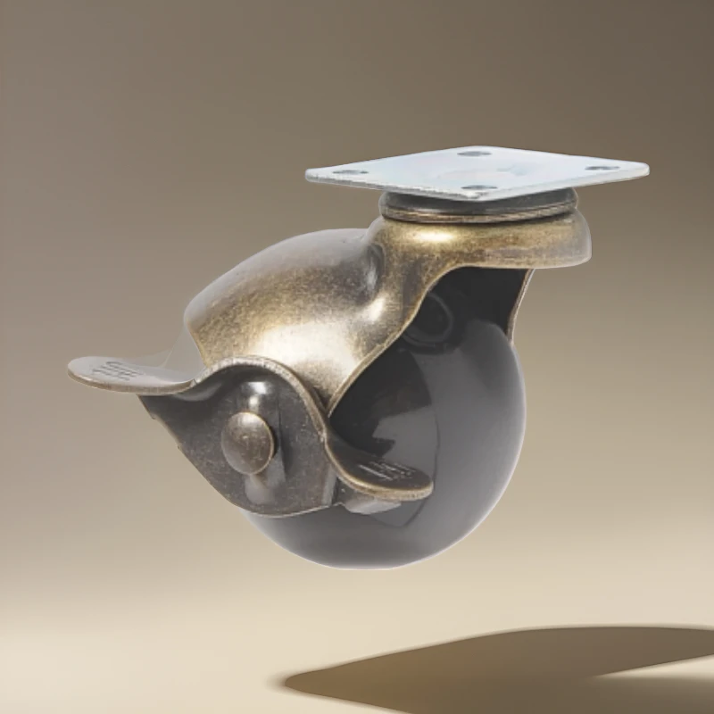 

4Pcs 1.5 Inch Flat Ball Casters with Brake Heavy Duty Universal Furniture Wheels for Sofa/Bed/Chair | 360° Swivel Silent Rollers