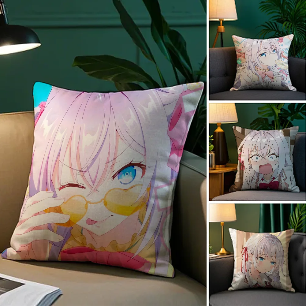 

Anime Alya Sometimes Hides Her Feelings Pillow Case Plush Fabric Soft Double Sided Print Sofa Cushion Cover Throw Pillow Covers
