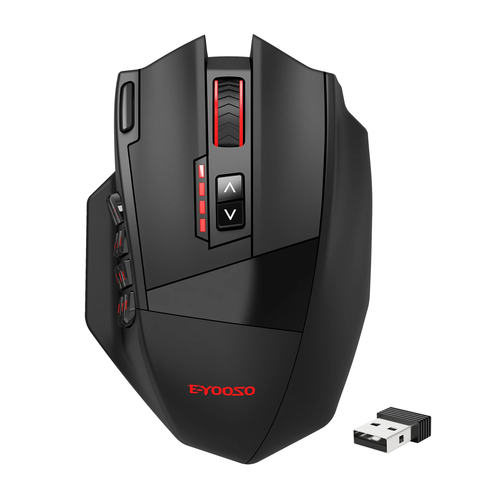 E-YOOSO USB Wired Laptop Home Office Mouse 1200 DPI DS-2833 18 Buttons Programmable Game Optical Mice for Computer PC Laptop