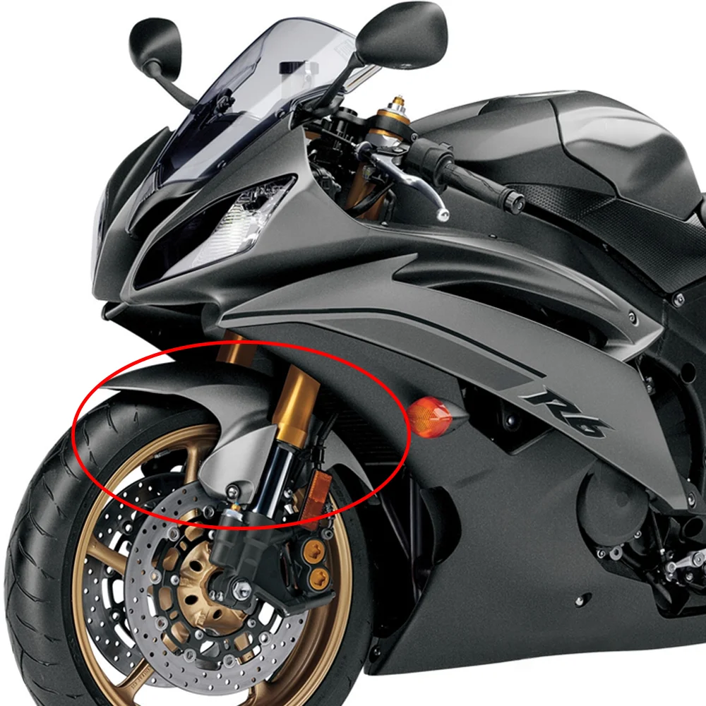 Parafango anteriore moto per Yamaha YZF-R6 2006 - 2016 accessori per carenatura paraspruzzi protezioni per pneumatici parti in fibra di carbonio ABS