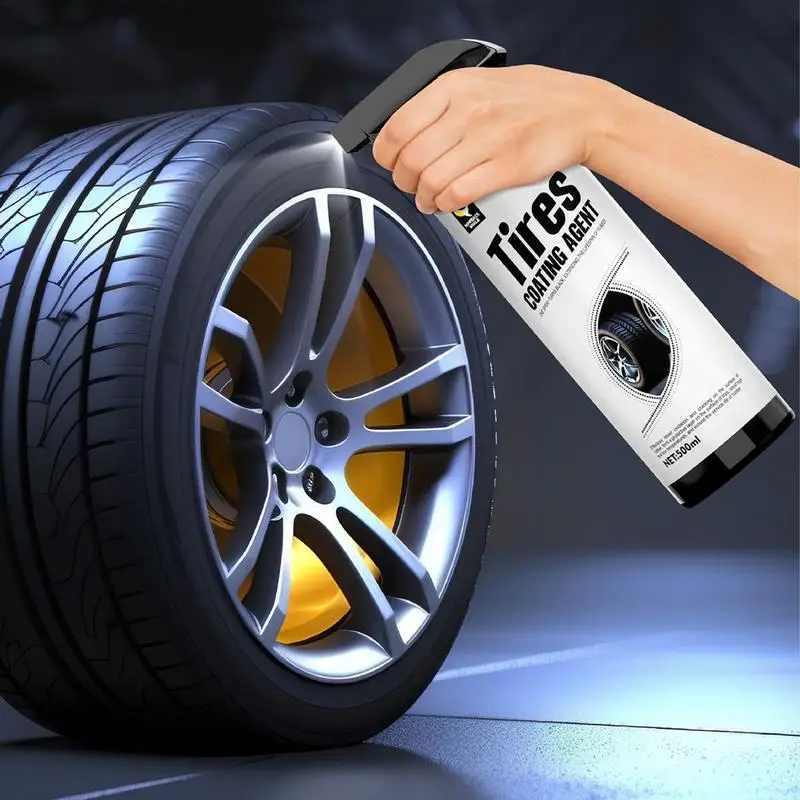 

Car Tire Cleaner Powerful Multipurpose Wheel Shine 500ml Tire Stain Remover Vehicles Wheel Shine Spray For Remove Stubborn