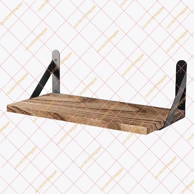 Wall shelf solid wood, no punching baffle, TV wall decorative shelf