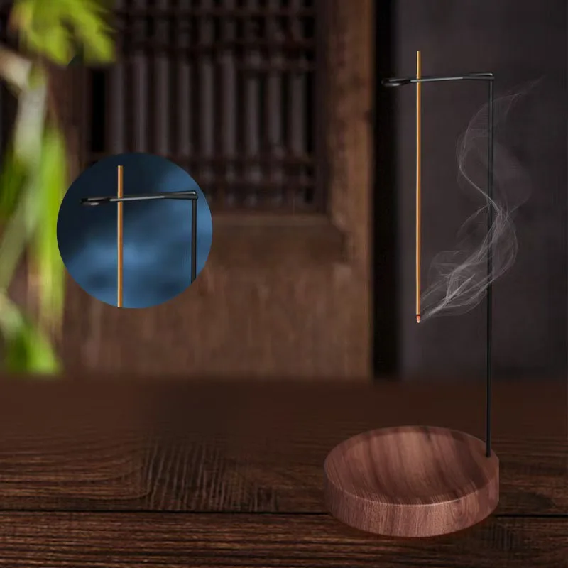 Hanging Incense Holder, Convenient Handmade Vertical Inverted Incense Burner, Incense Stand for Home Indoor Decoration, Sandalwood