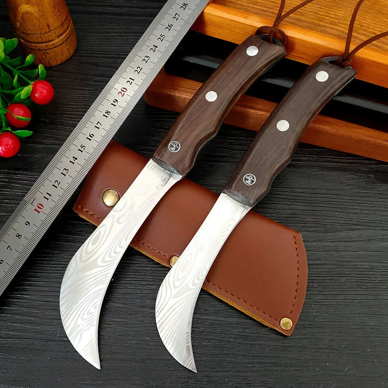 

Fruit Knife Banana Durian Knife Hand Forged Blade Boning Butcher Knife Chef Cutter Wood Handle High Steel Kitchen Knives