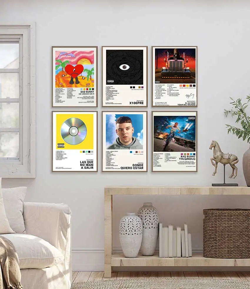 Nordic Rapper Quevedo Poster Aesthetics Mora Feid Eladio Carrion Rauw AlejanDro Music Album Canvas Print Wall Art Room Decor
