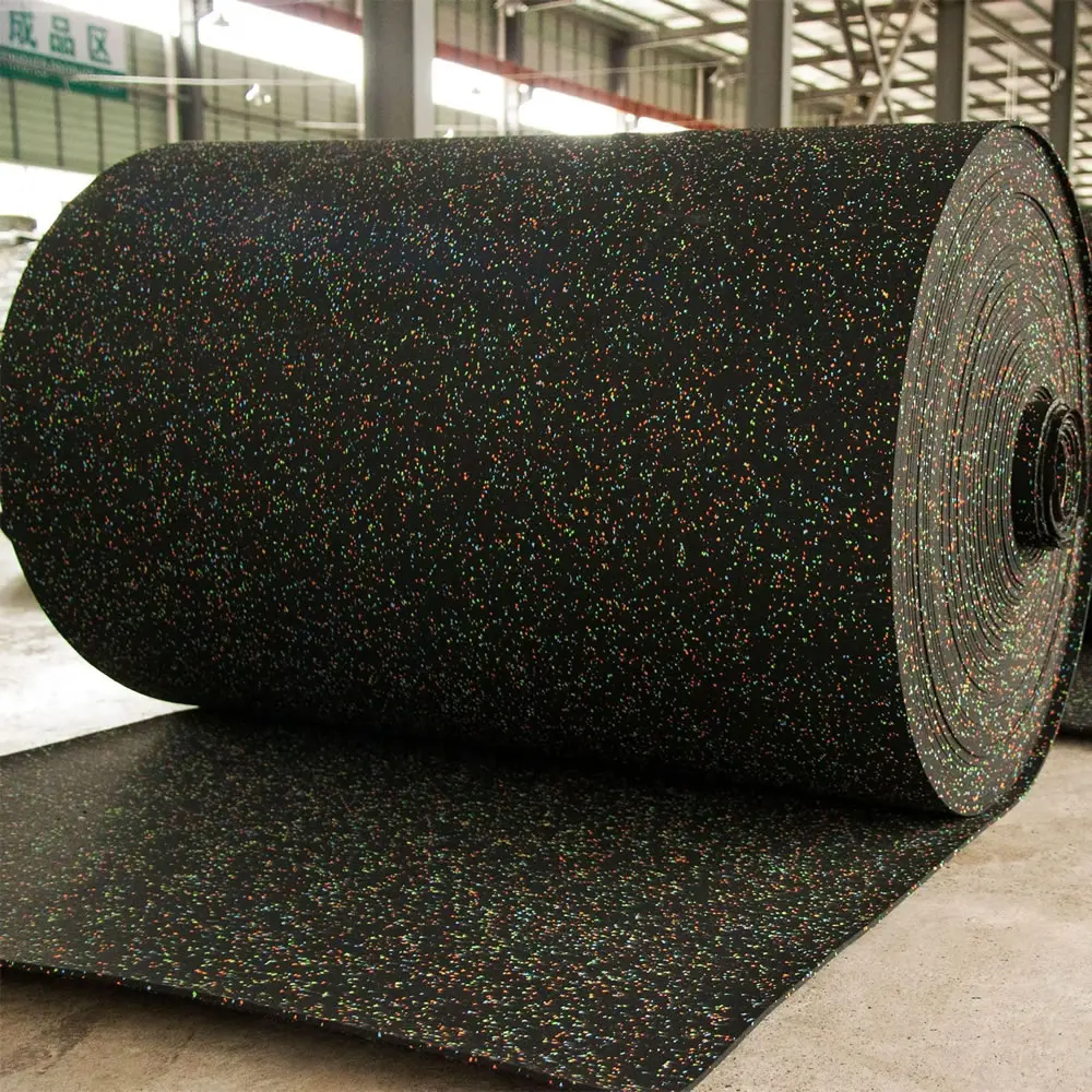 Indoor Gym Rubber Flooring Roll Mat Carpet for Fitness Gym Epdm Rubber Floring Mat 6mm Custom size
