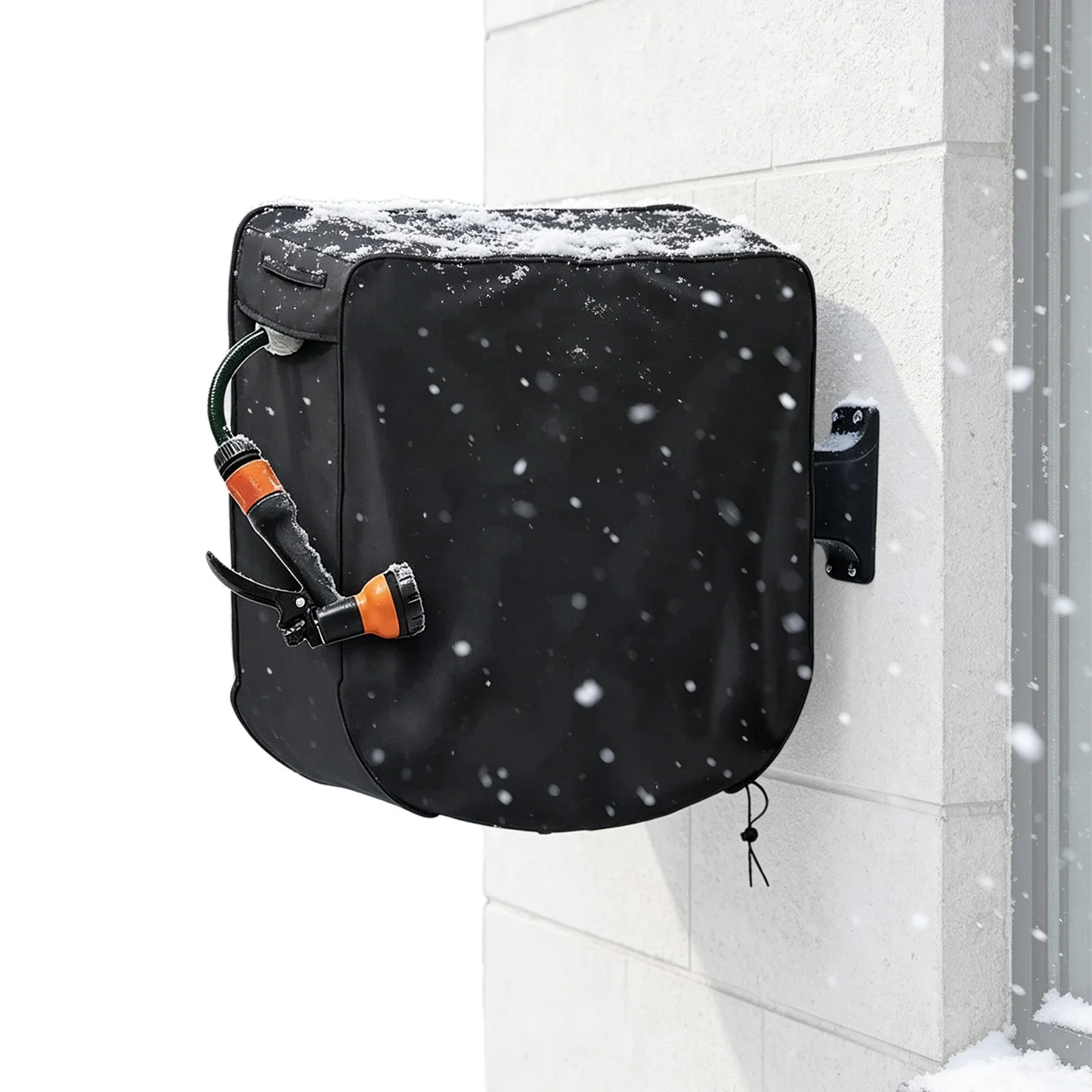 420D Hose Reel Cover Waterproof Wall Mounted Hose Protector Installation Easy Outdoor Reels Cover for Garden & Wall Mounted Tube