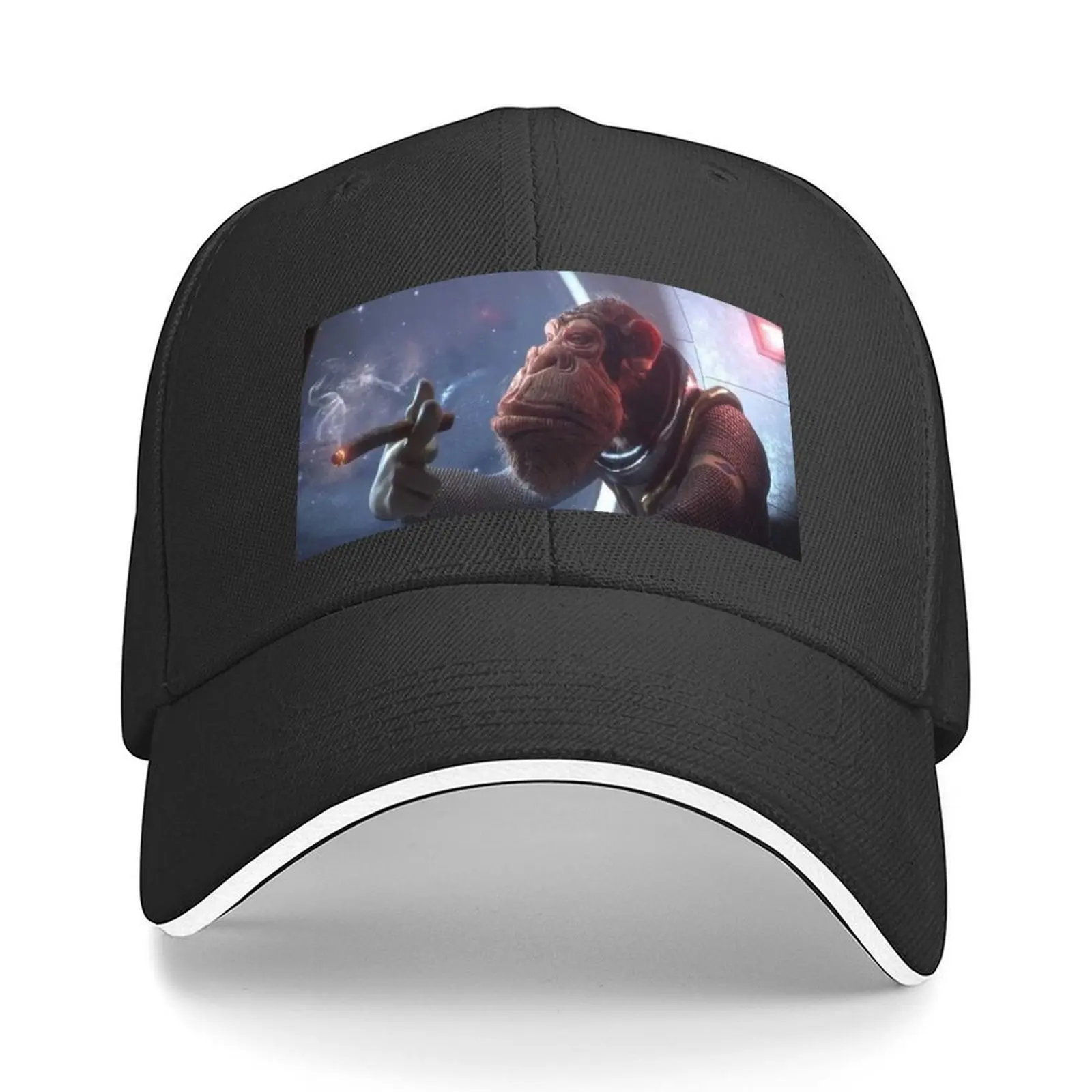 

Astronaut Monkey Smoking a Cigar in Space Baseball Cap Beach Bag Christmas Hat Snapback Cap party Hat Women's Men's