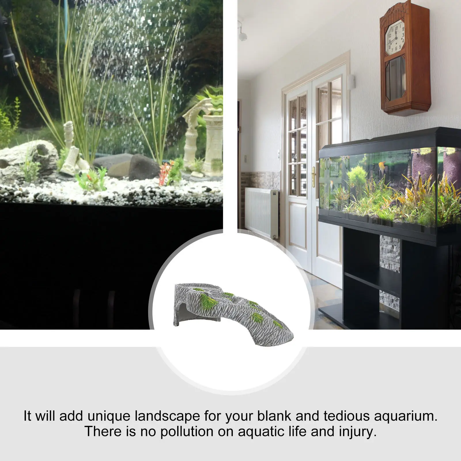 

Платформа для загара черепах из смолы, декоративная горка для рептилий, украшение для аквариума, безвредное, не повреждает, прочное, не выцветает