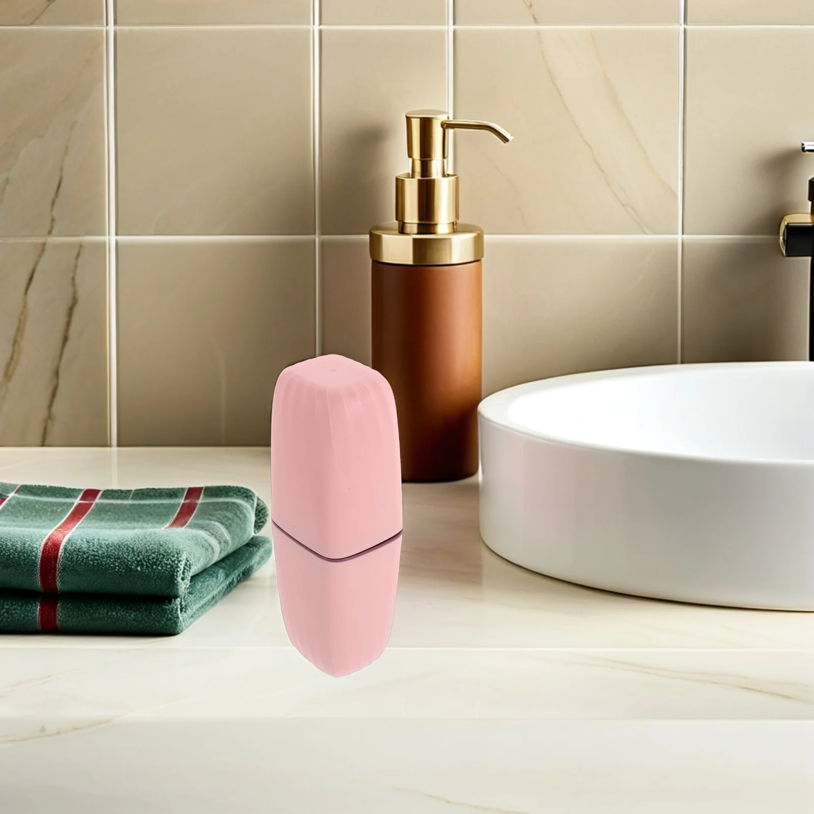 

2Pcs Travel Toothbrush Holder Portable Plastic Toothbrush Toothpaste Case Leakproof Storage Container for Camping Trip School