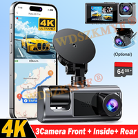 2025 New 4K Dash Cam for Cars 2/3Channel Car DVR WIFI APP 1080P Video Recorder Camera for Vehicle Night Vision Car Accessories
