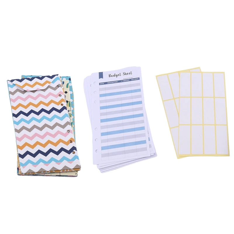 

1 Set Budget Envelopes With Punched Holes For Binder Cash Envelope System Wallet Budget Sheet For Budgeting And Money Saving